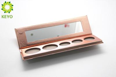 China Rose Gold Empty Eyeshadow Palette , Handmade 5 Pans Paper Empty Eyeshadow Case for sale