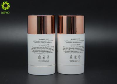China 50g Roll On Gel Deodorant Stick Containers With Rose Gold Plastic Lid for sale