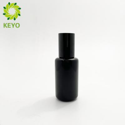 China Black Color 30ml Amethyst Bottle With Roller Ball For Cosmetic Oil Packaging for sale