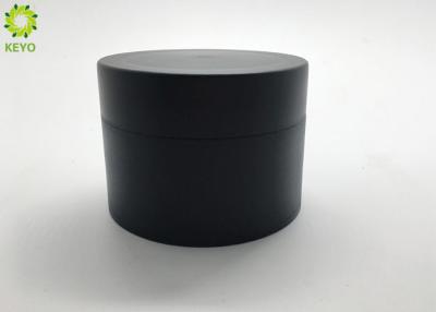 China Double Wall 80ml Matte Black PP Plastic Jar For Cosmetic Packaging for sale