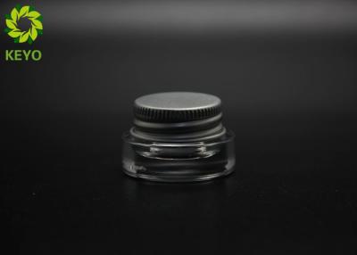 China Tarro de cristal inferior grueso de cristal cosmético del tarro 3g de Eyecream con la tapa de aluminio de una sola capa en venta
