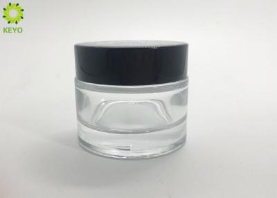 China logotipo de encargo de la impresión del tarro de cristal inferior grueso 30ml de la crema del ojo de la cara 1oz en venta