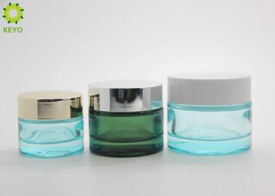 China Transparent 15ml 30ml 50ml Glass Cosmetic Cream Jar Custom Painting for sale