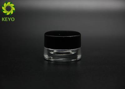 China Tarro de cristal claro inferior grueso de Skincream 3g con la tapa plástica en venta