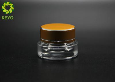 China 3g Thick Bottom Clear Glass Eyecream Jar With Aluminim Lid for sale