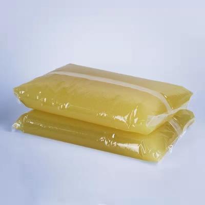 China Translucent Amber Hot Melt Jelly Glue For Semi Auto Rigid Box Making Machine for sale