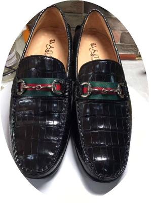 China Korean Version Of The Slip-On Shoes a Pedal Beanie Shoes Crocodile Pattern Sailing Shoes Genuine Leather Shoes Casual for sale