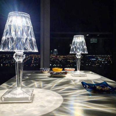 China LED Diamond Night Light Table Lamps Touch Sensor Led Desk Lamp For Bedroom Bar Restaurant Decor LED Crystal Night Lamp for sale