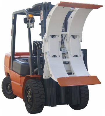 China White Forklift Truck Attachments Paper Roll Clamp With High Performance Hose for sale