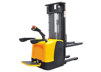 China Automatic Ride On Electric Pallet Stacker AC Motor 1500kg Yellow Color for sale