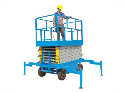 China Electric Hydraulic Self Propelled Scissor Lift , Mobile Scissor Lift 12m Lift Height for sale