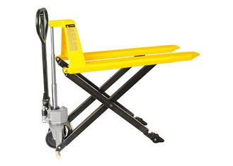 China Small Size Scissor Pallet Truck , High Lift Pallet Truck With Lifting Height 800mm for sale