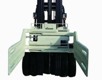 China Black Color Forklift Truck Attachments Carbon Steel Rotating Bale Clamps for sale