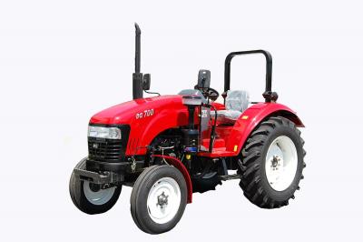 China Red Compact Diesel Tractor 4 Wheel Drive Tractor Hydraulic Steering System for sale