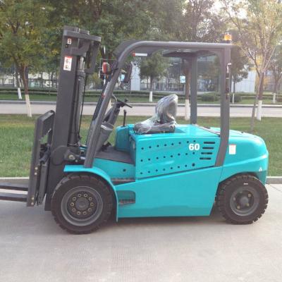 China 6 Ton AC Electric Forklift Truck Battery Power Type With Lifting Height 6000mm for sale