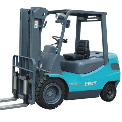 China Explosion Proof 3000mm Lift 48V 400Ah Hydraulic Forklift for sale