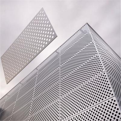 China 1200x1200 Metal Building Facades Perforated Galvanized Steel Facade Panels for sale