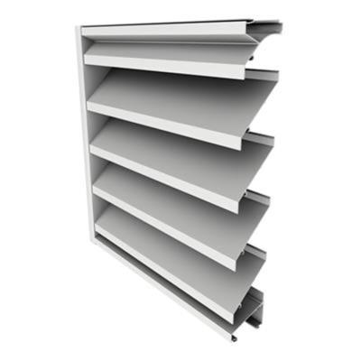 China 132mm High Aluminum Sun Louver Multifunctional Outdoor Louvered Shutters for sale