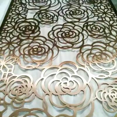 China Customized Pattern Laser Cut Panel Metal PVDF Perforated Laser Wall Panel for sale