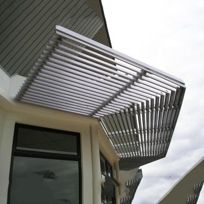 China 85mm Aluminum Sun Louver Breathable External Sun Blinds Powder Coated for sale