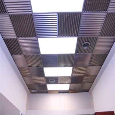 China 0.6mm Corrugated Metal Ceiling Waterproof Powder Coated Lightweight With T Bar for sale