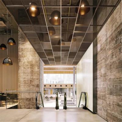 China Powder Coated Metal Mesh Ceiling Tiles Suspended Expanded Metal Ceiling Panels for sale