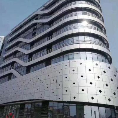 China Fireproof Perforated Metal Panel Art Punching PVDF Curtain Wall Panel 1.85-4.85mm for sale