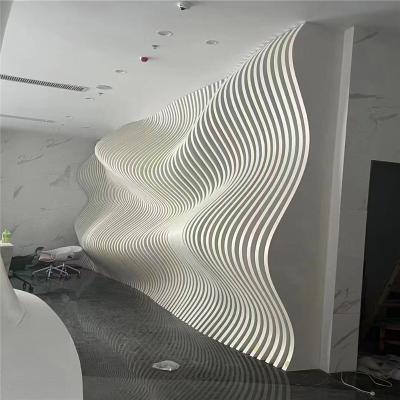 China 2.85mm Thickness Metal Ceiling Design Acoustical Ceiling Baffles Wave Like Ceilings for sale