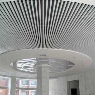 China Aluminum U Baffle Metal Ceiling Tiles Building Decorative Customizable 300mm Width for sale