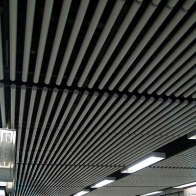 China Tubular Baffle Aluminum Metal Ceiling Panel Unconcealed 0.7mm Thickness for sale
