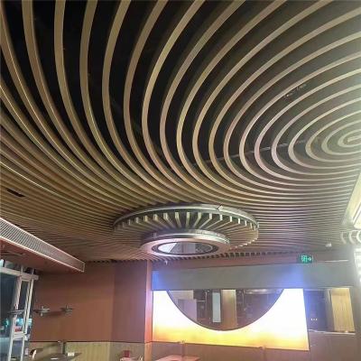 China Customized Aluminum Curved U Baffle Ceiling RAL Color Powder Coated for sale