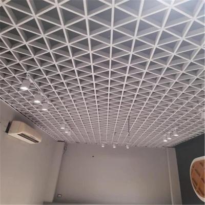 China Airport Aluminum Metal Ceiling Grid 100*100*100 Triangular Open Cell Ceiling for sale