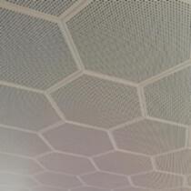 中国 Aluminum Hexagonal Clip-In Ceiling For Convention Center Wall Decoration 販売のため