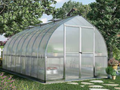 China 2 Doors Aluminum Portable Garden Greenhouse 8'X12' Wind Protection for sale