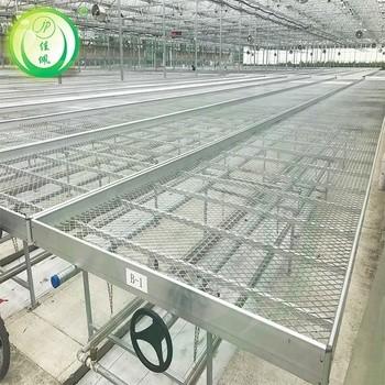 China 1.2mm Aluminium Greenhouse Bench GGS Rolling Benches Load 200kg for sale
