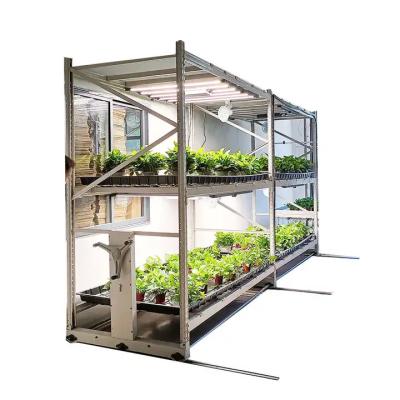 China Customized Vertical Farming Seedling Bed Medical Plants Vertical Mobile Grow Racks for sale