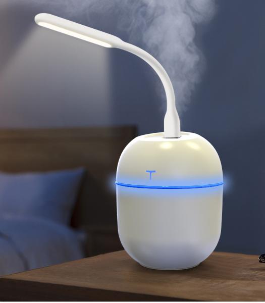 Quality 220ml Portable Ultrasonic Air Humidifier with LED Night Lamp and USB Aroma for sale