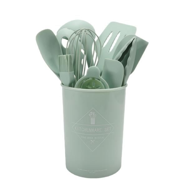 Quality Kitchen Silicone Spatula Set with Storage Bucket 12-Piece Baking Cookware Non for sale