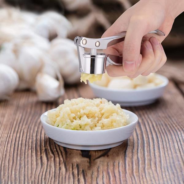 Quality 135G Kitchen Manual Garlic Press Mincer Ginger Crusher Peeler Squeezer Chopper for sale