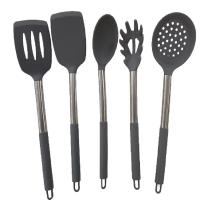 Quality Cooking Essentials Non-Stick Spatula and Leaking Spoon Set with Stainless Steel for sale