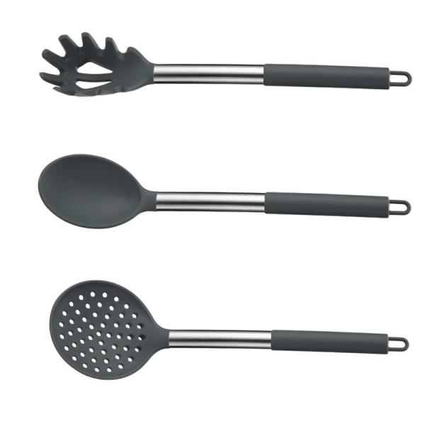 Quality Cooking Essentials Non-Stick Spatula and Leaking Spoon Set with Stainless Steel for sale