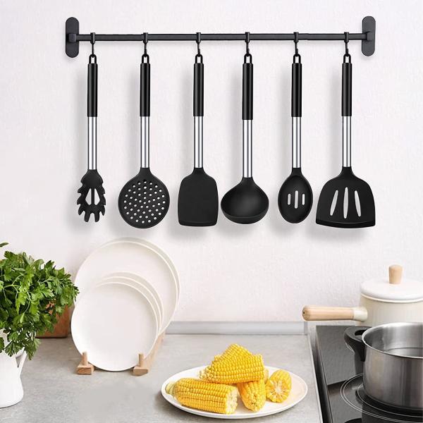 Quality Cooking Essentials Non-Stick Spatula and Leaking Spoon Set with Stainless Steel for sale