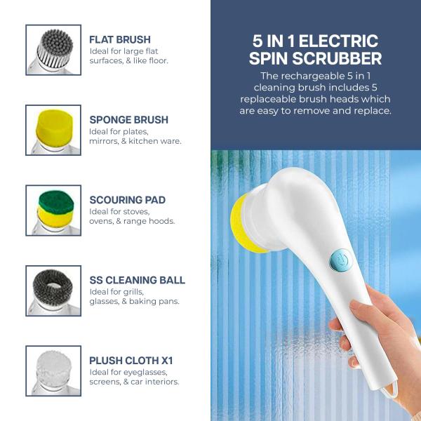 Quality Replaceable Brush Heads Handheld Cleaning Brush for Electric Spin Scrubber in for sale