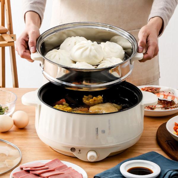 Quality Non-Stick Coating Home Electric Skillet Portable Electric Hot Pot for Household for sale