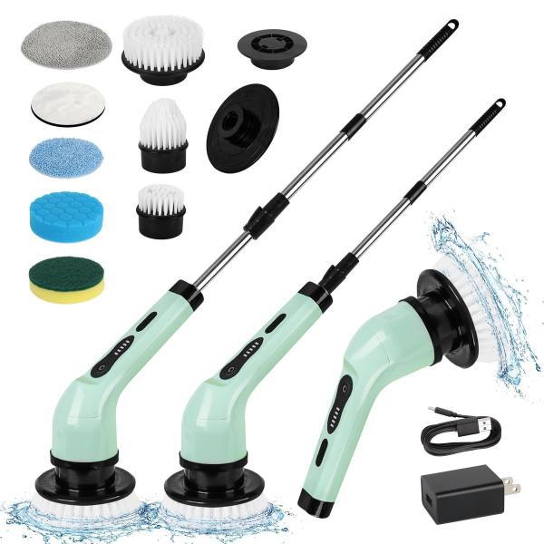 Quality Electric Spin Scrubber Cordless Bath Tub Kitchen Cleaner Brush for Household Cleaning for sale