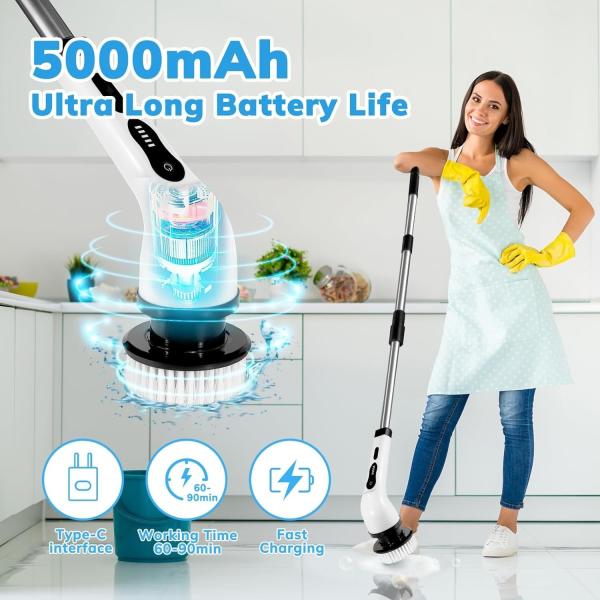 Quality 2024 Upgraded 9 in 1 Portable Rechargeable Electric Cleaning Brush Sustainable for sale