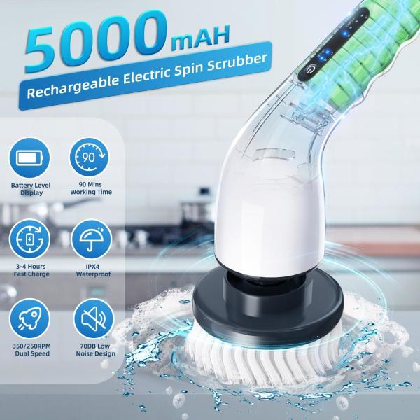 Quality 2024 Upgraded 9 in 1 Portable Rechargeable Electric Cleaning Brush Sustainable for sale