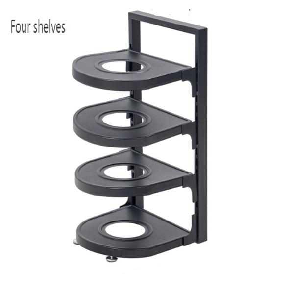 Quality Carbon Steel Kitchen Cabinet Organizer Adjustable Pot Rack for Under Cabinet for sale