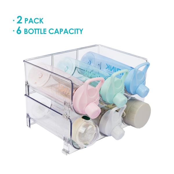 Quality PET Wine and Drink Organizer Shelf for Kitchen Cabinet Fridge Plastic Bottle for sale