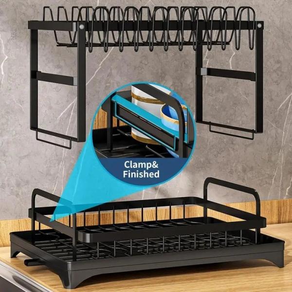 Quality 85*32*15cm Metal Dish Drainer Organizer Rack for Sustainable and Hygienic Dish for sale